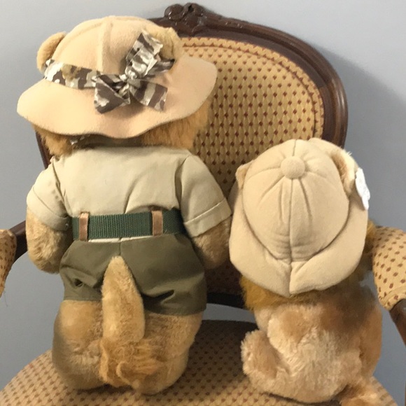 2 vintage Safari lion plush stuffed toys dressed Russ Carousel 1983 - Picture 8 of 9
